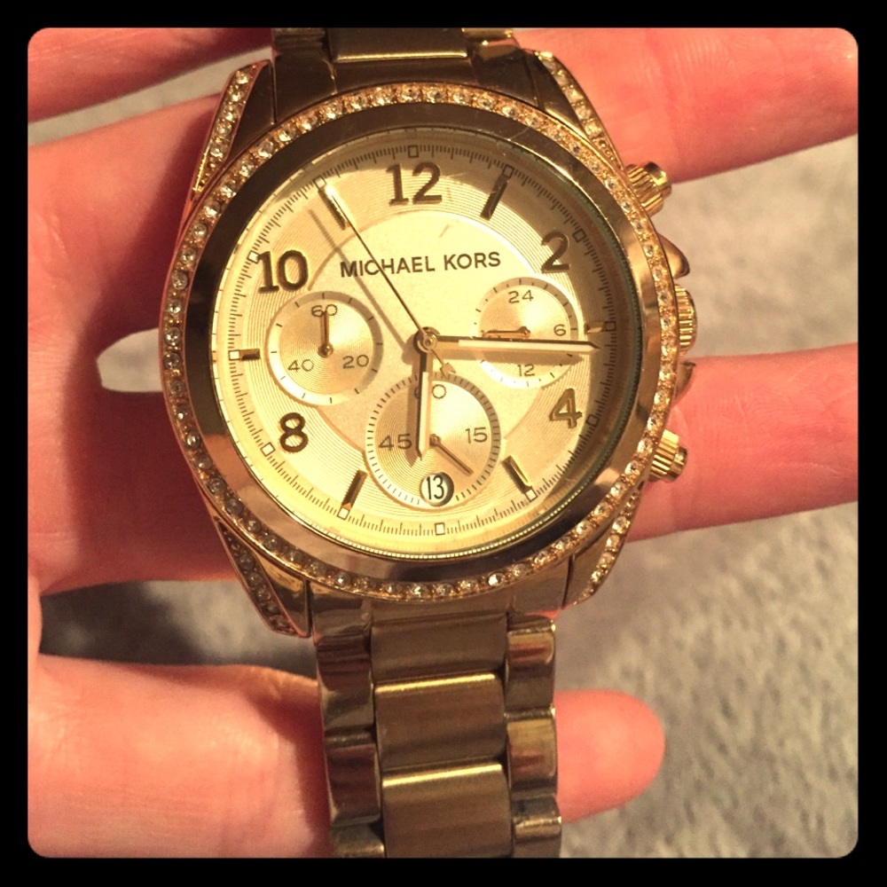 Michael Kors Gold Runway Watch with Glitz