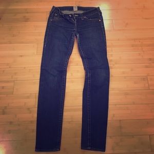 True Religion dark skinny jeans