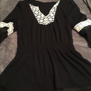 Black top with lace