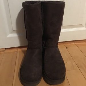 Brown Tall UGG Boots Women's 8