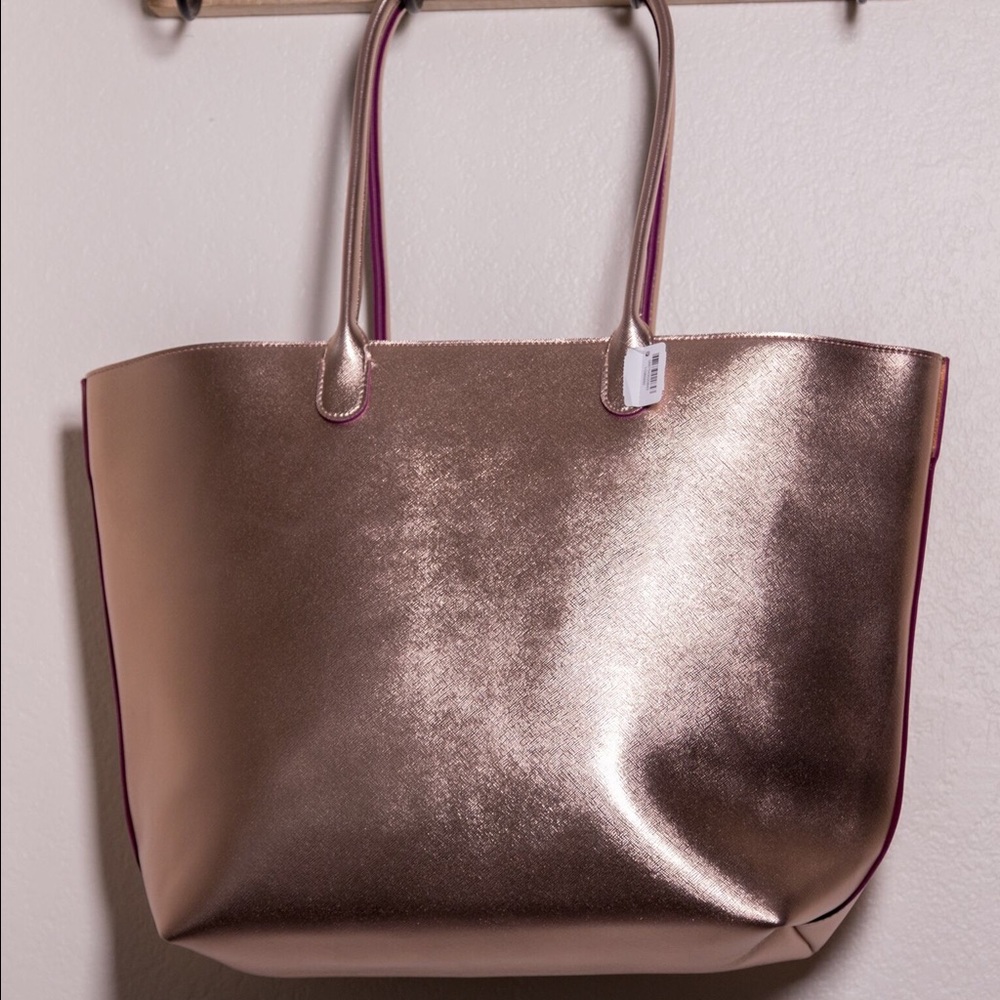 Metallic Tote Bag with mini bag