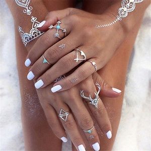 🆕 7 Piece Decorative Midi Ring Set
