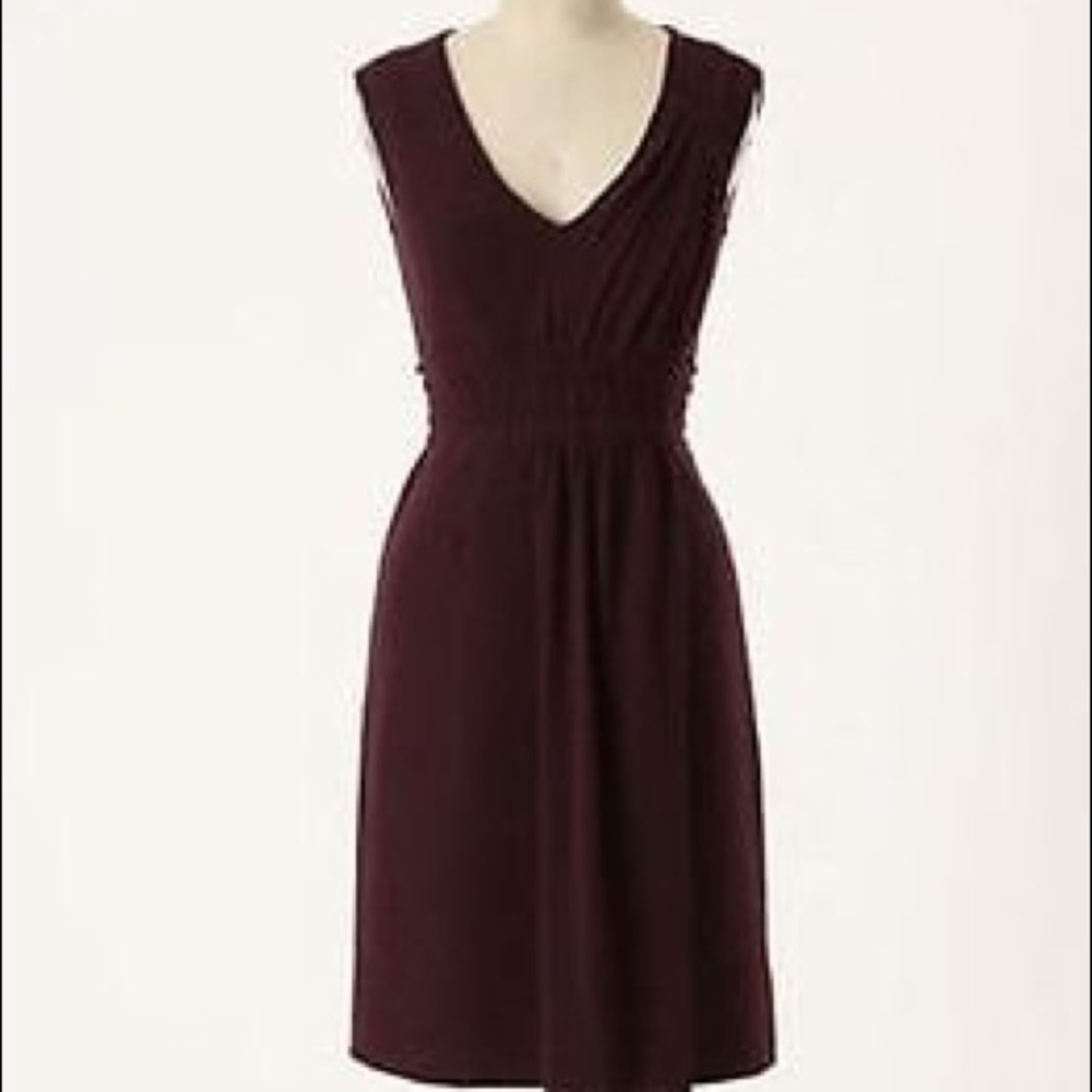 Anthropologie Sparrow • Plum wool dress