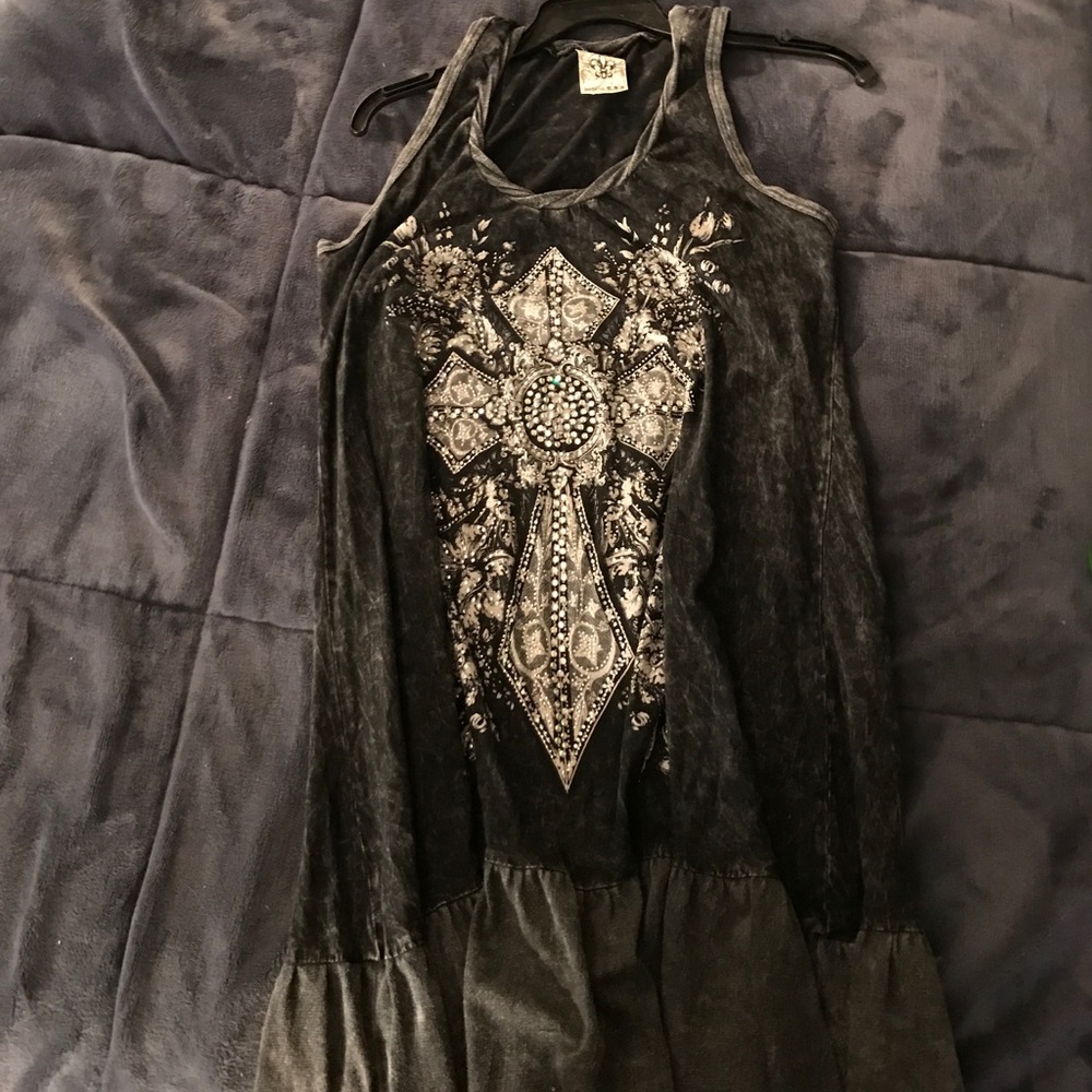 A short dress could be a long shirt with a cross