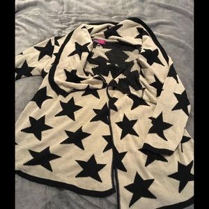Black & Tan Star Cardigan Sz 1X