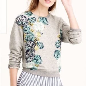 J. Crew Aquatic Floral Sweatshirt