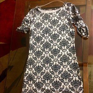 Paisley blue and white dress