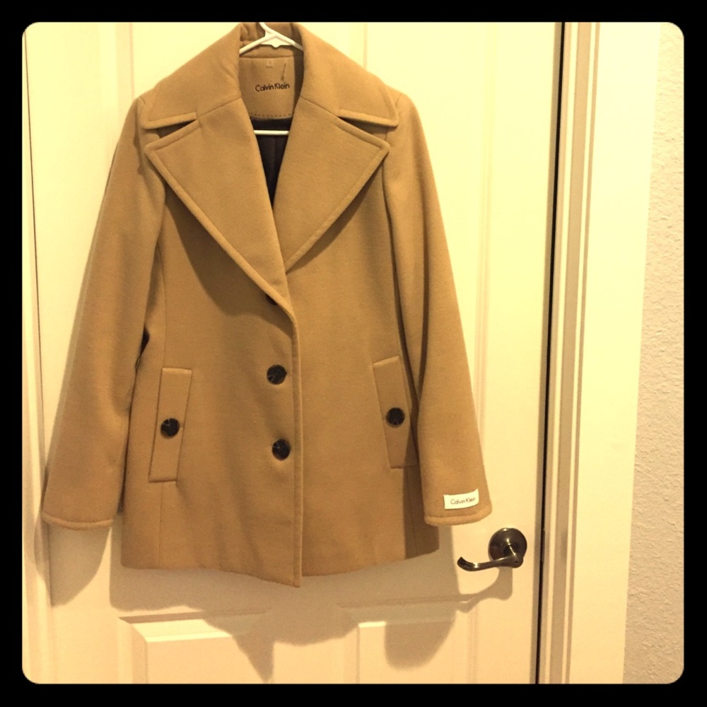 Calvin Klein Button Front Pea coat