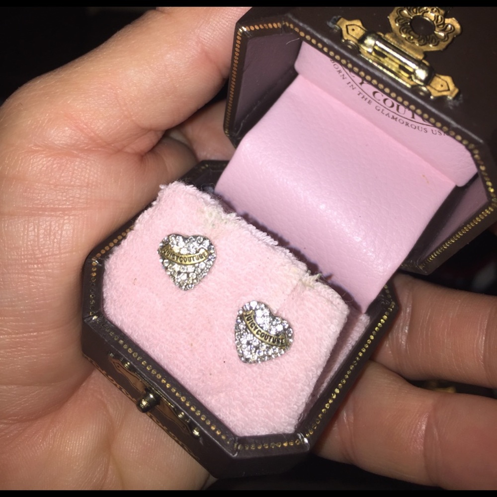 Juicy couture heart earrings