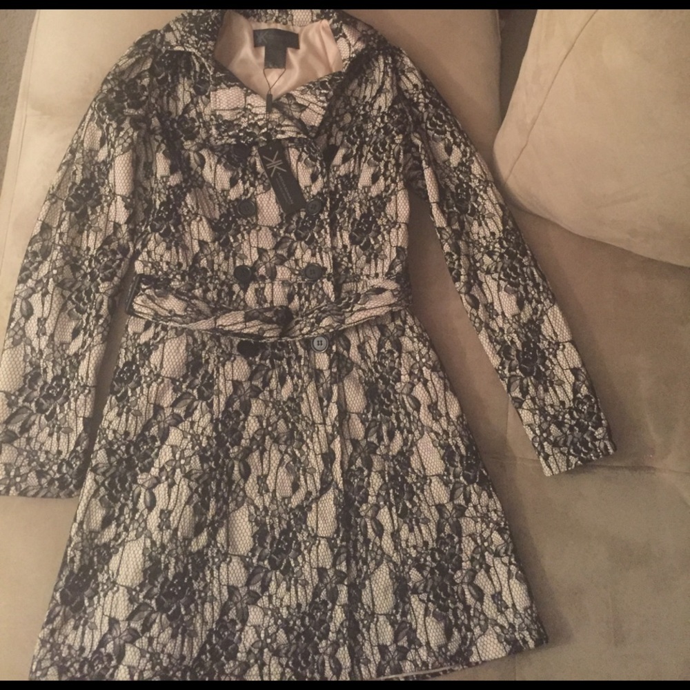 Kardashian Kollection lace trench coat