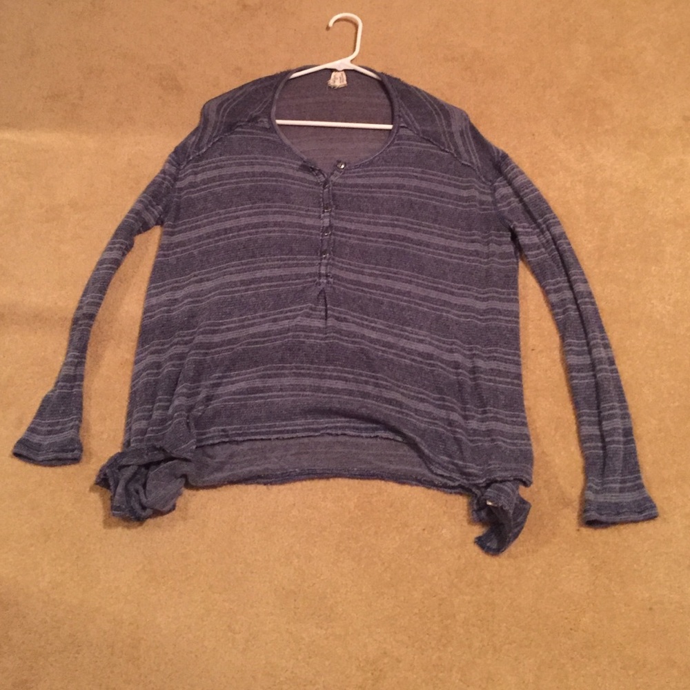 Blue free people shirt