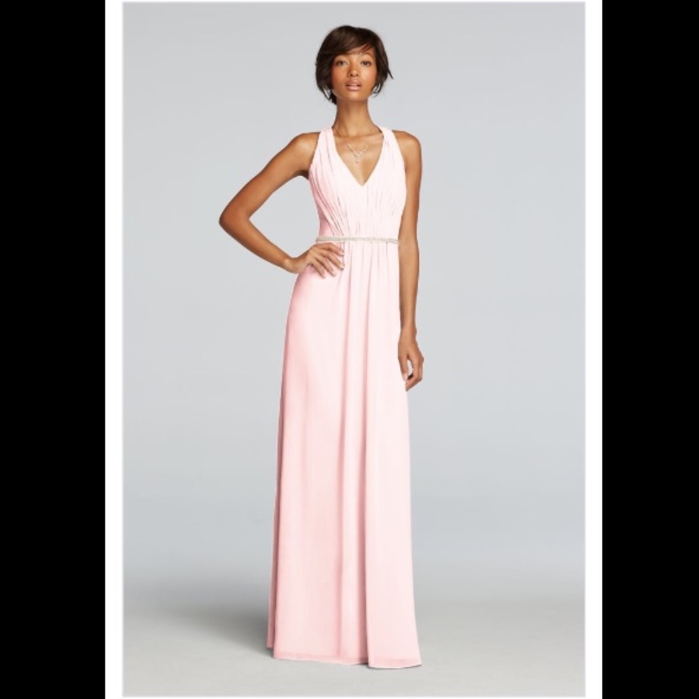 Sheer David's Bridal Pink Dress