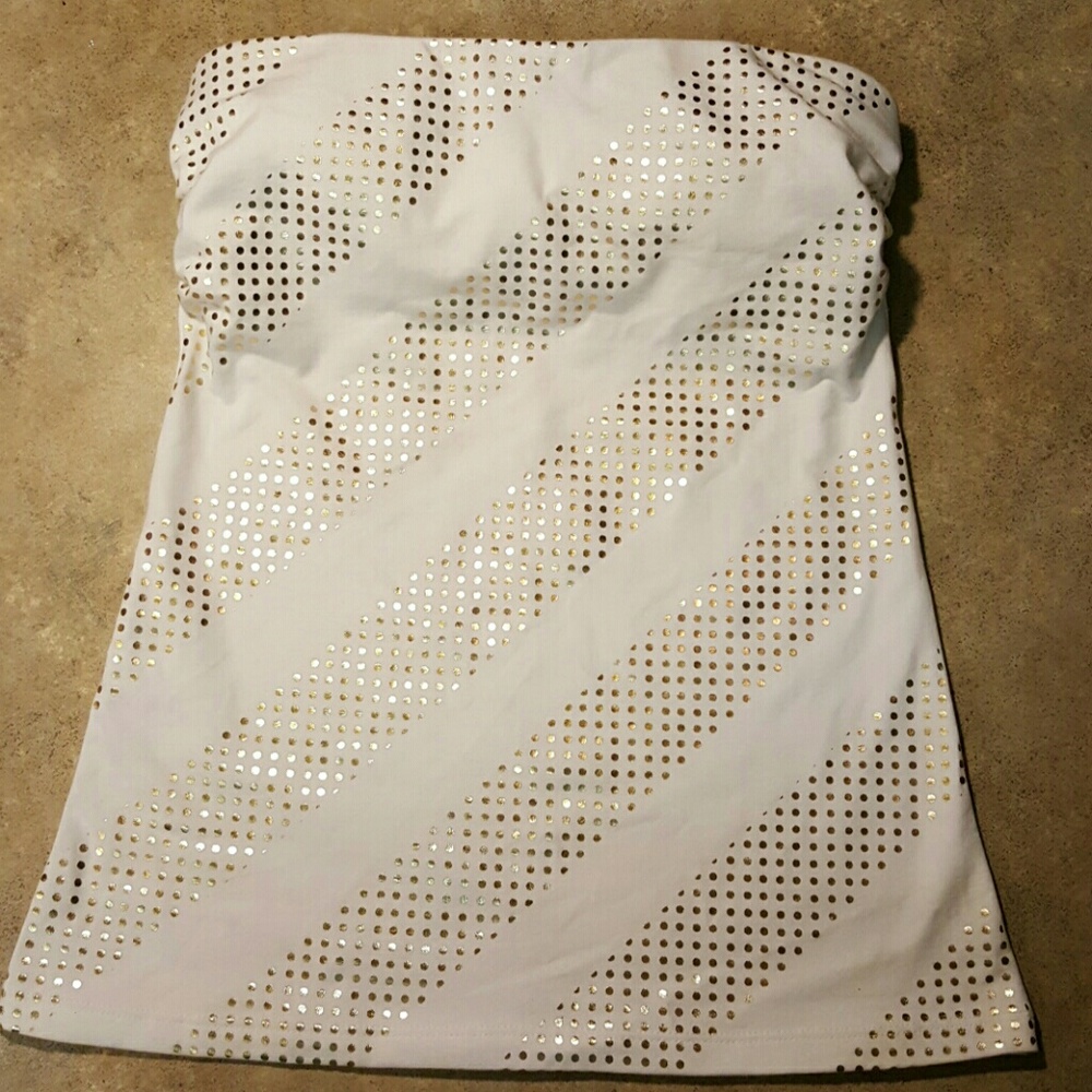 💥SALE💥 Express wht/gld tube top (size XS)