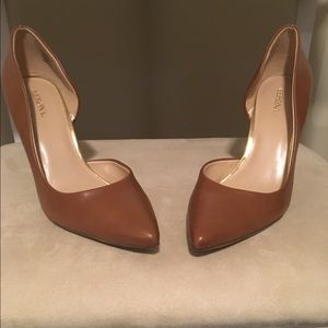 Camel colored pumps