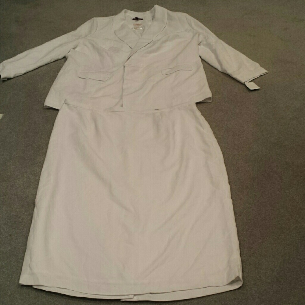 Pure white suit