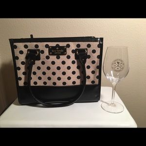 Kate Spade handbag tan with black dots
