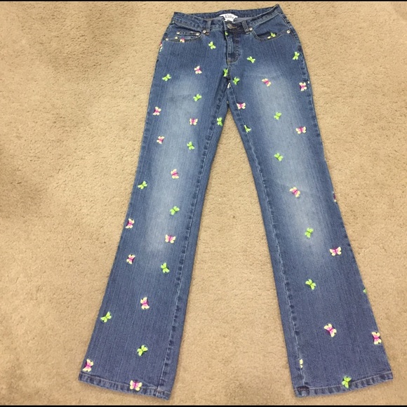 lilly pulitzer embroidered jeans