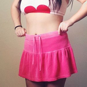 adorable juicy couture hot pink mini skirt