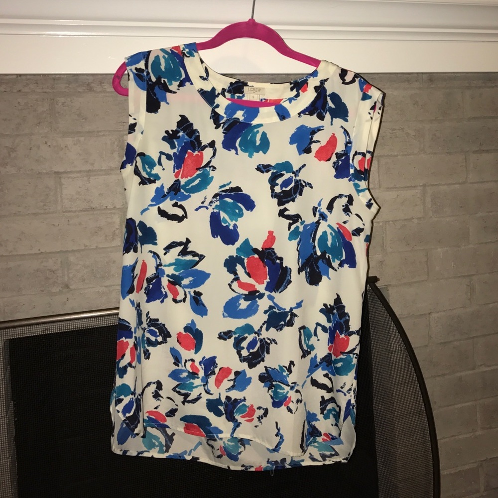 J Crew Floral Sleeveless Blouse/Shell