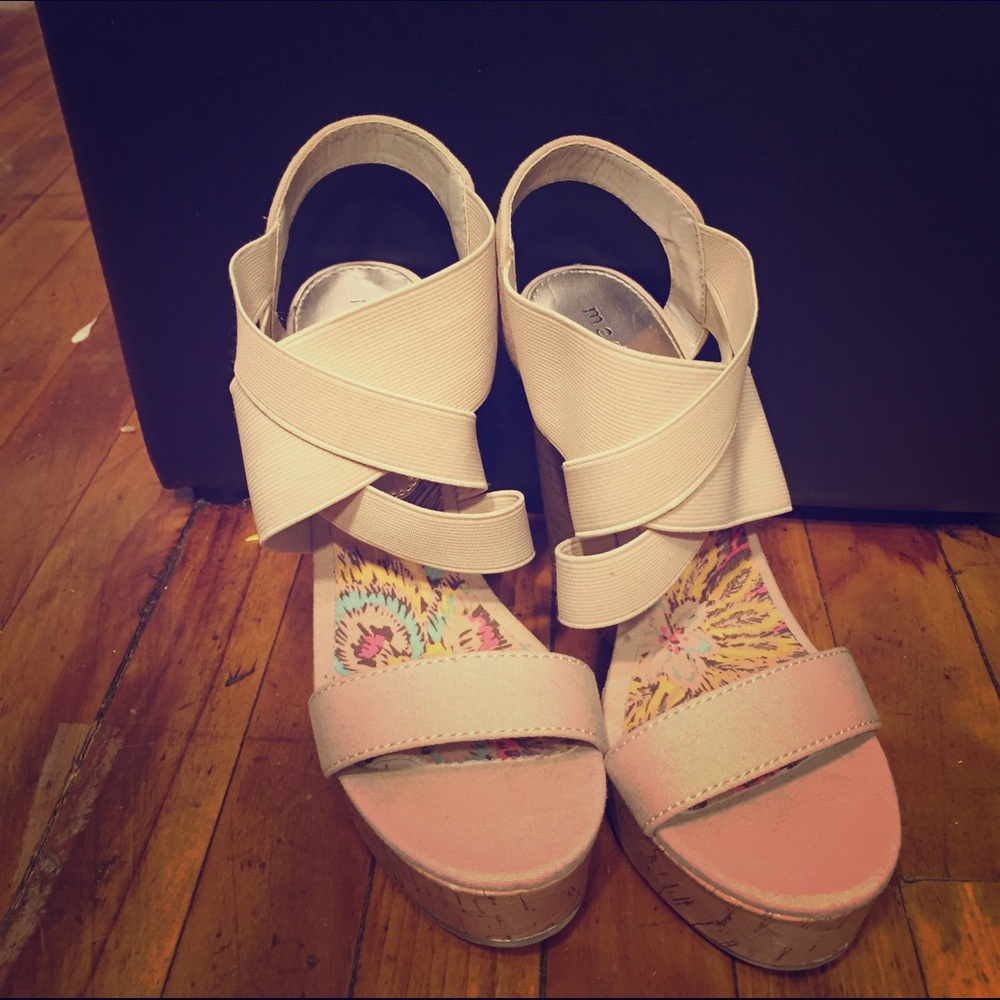Nude Material Girl Wedge Heel