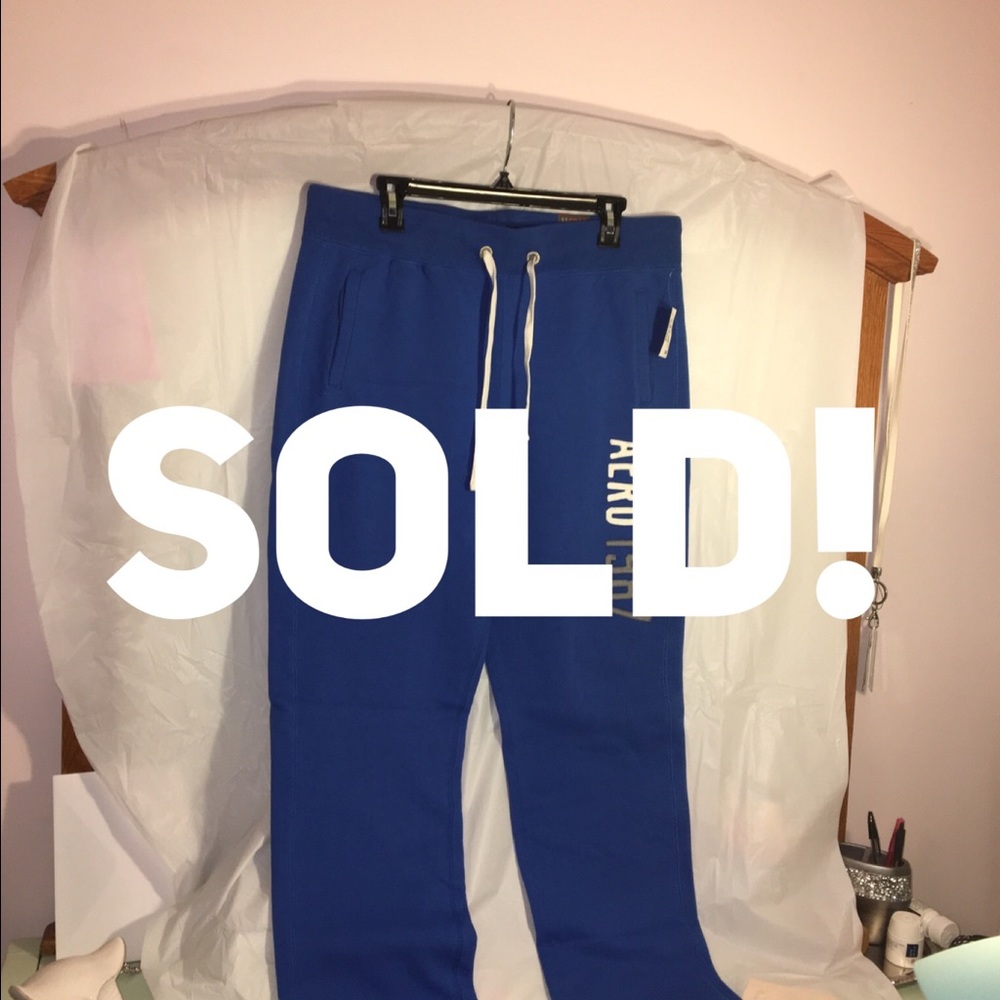 NWT blue Aeropostale sweatpants size large
