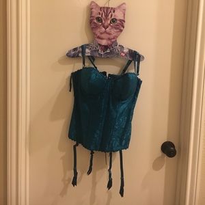 NEVER WORN Blue corset lingerie top