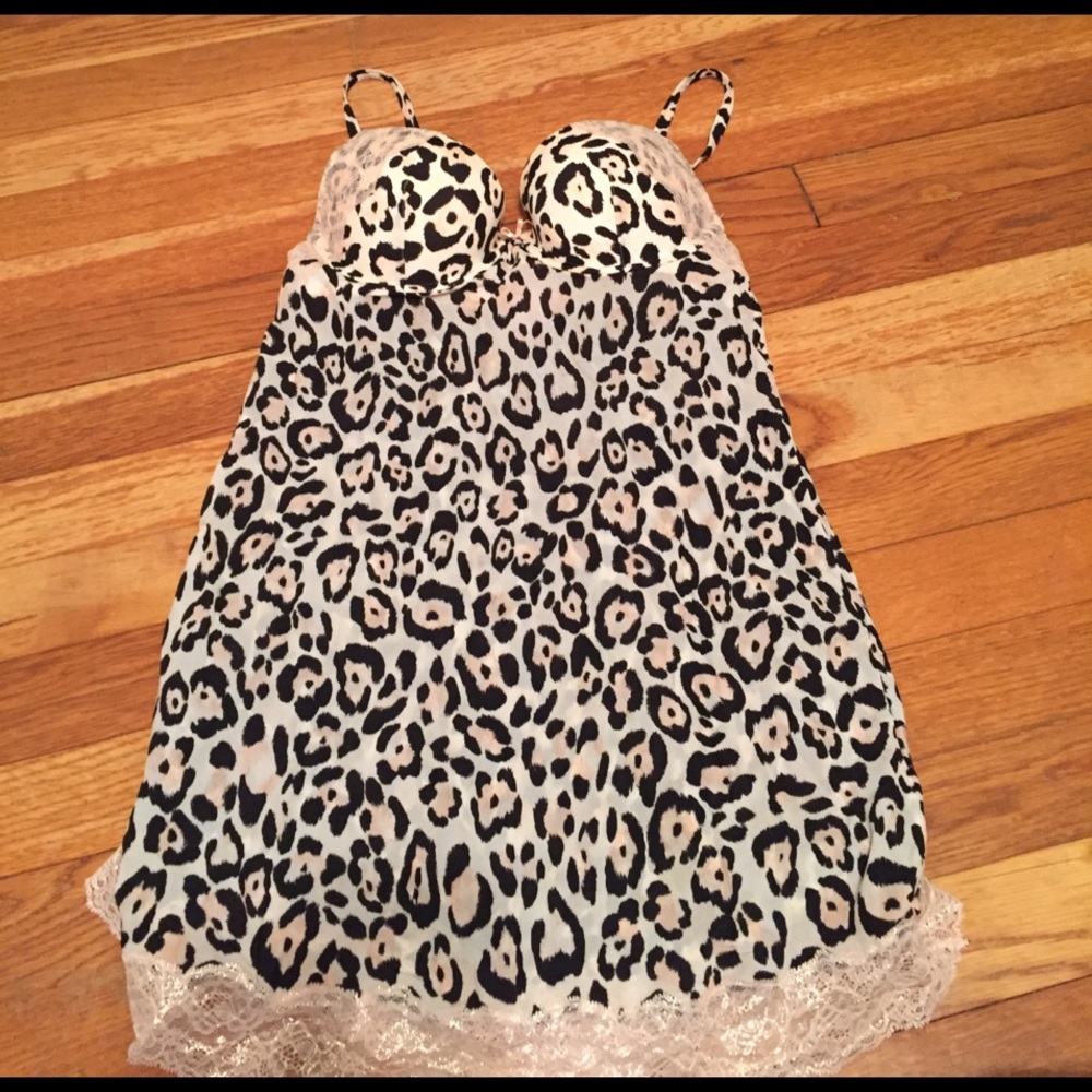 Victoria Secret cheetah print babydoll slip