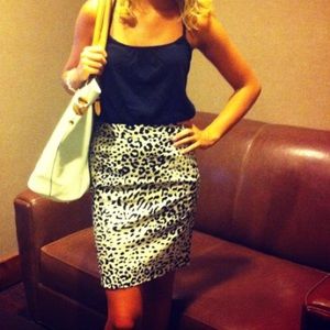 Leopard print LOFT skirt