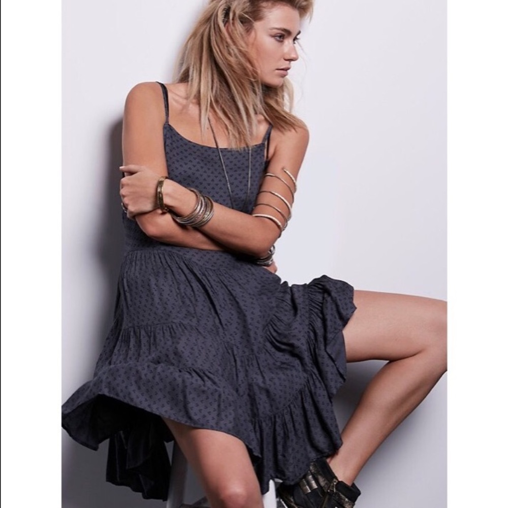 Free people circle of flowers slip dress