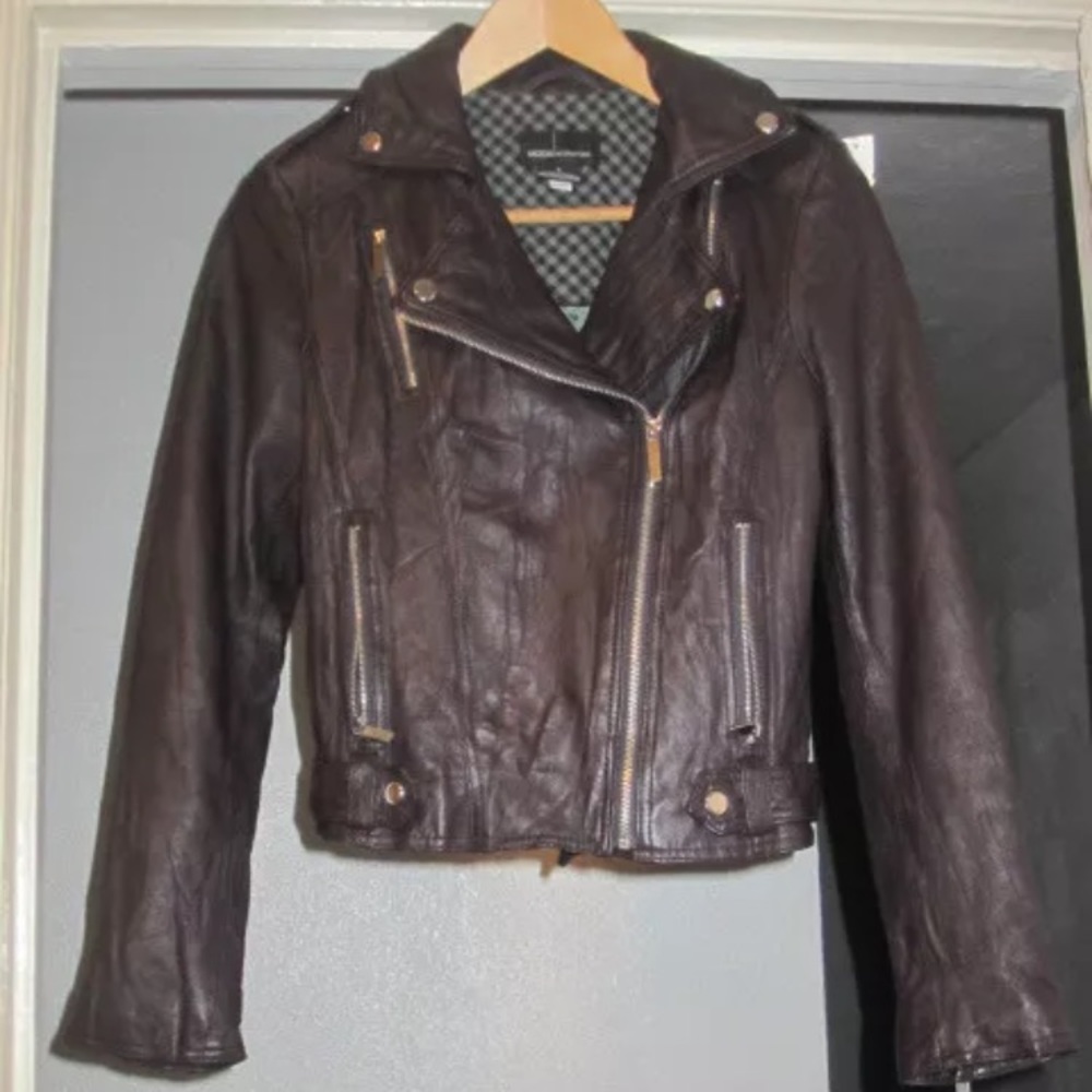 🚫SOLD🚫Moda Internl 100% Genuine Leather Jacket S - Picture 5 of 8