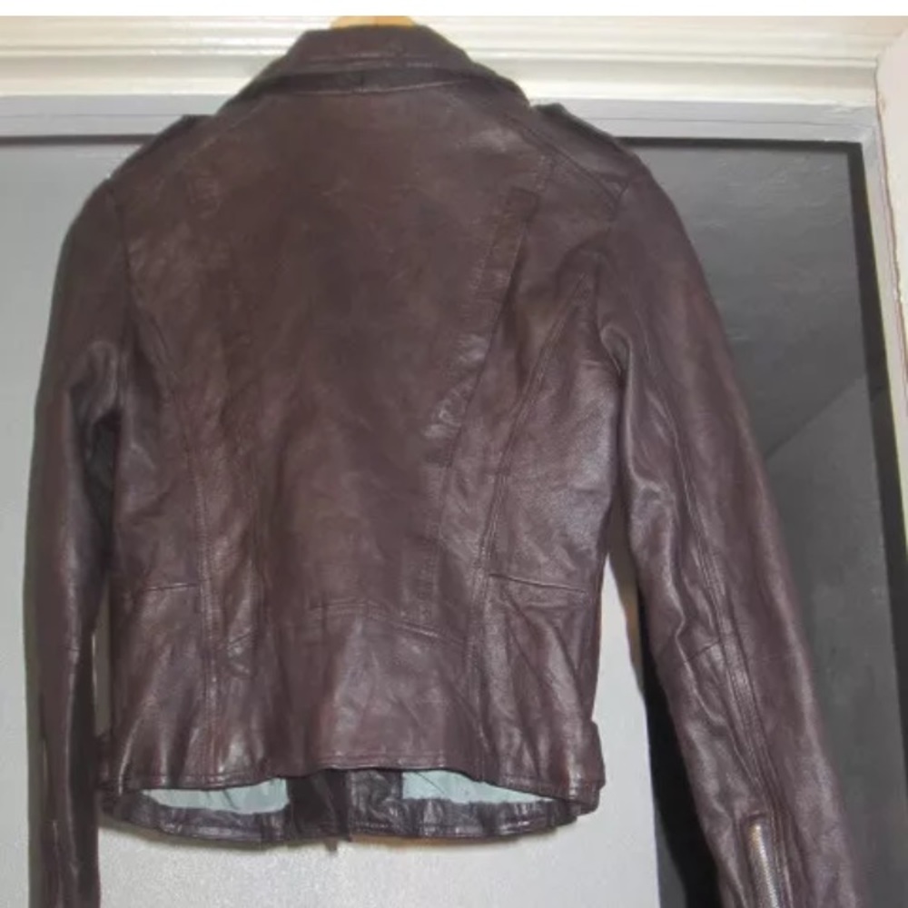 🚫SOLD🚫Moda Internl 100% Genuine Leather Jacket S - Picture 7 of 8