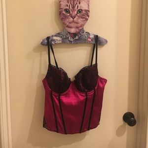 NEVER WORN Pink and black new corset lingerie top