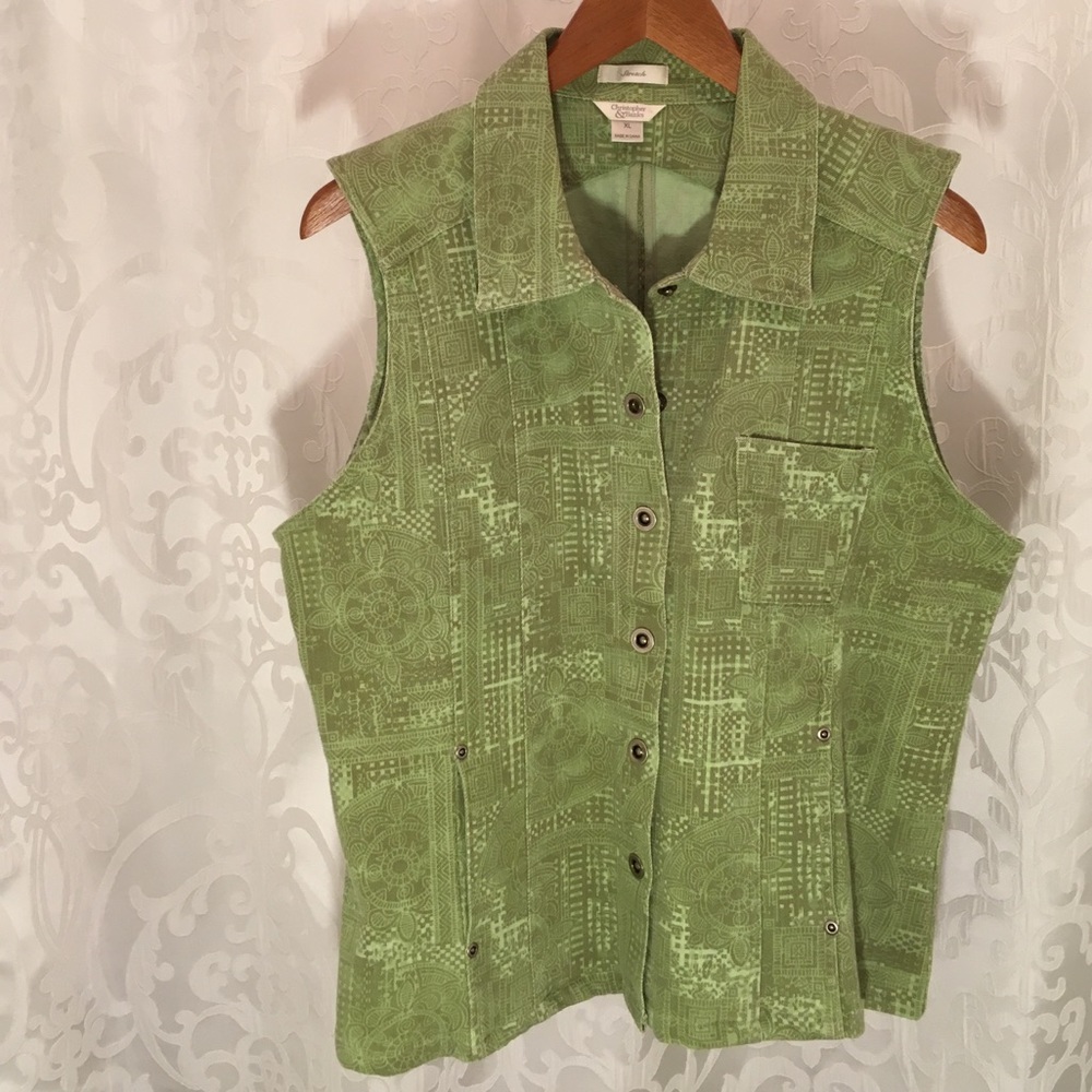 C & Banks Green Vest