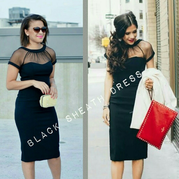 //LAST SMALL// KATE BLACK MESH BODYCON DRESS - Picture 5 of 5