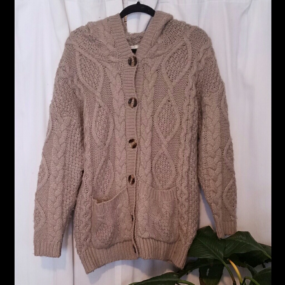 SheIn Hooded Button Sweater