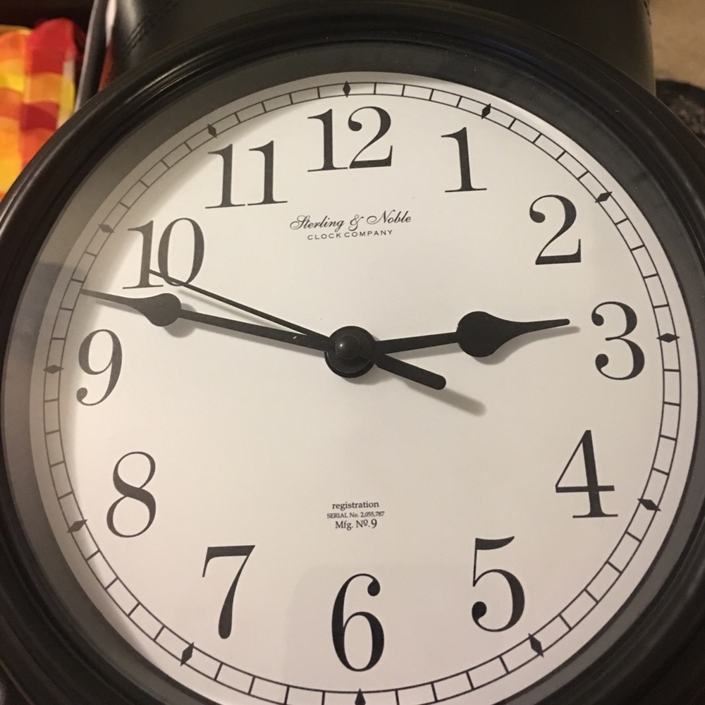 Black and White Plastic Clock