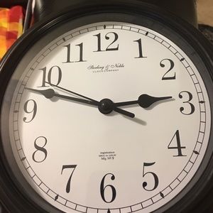 Black and White Plastic Clock