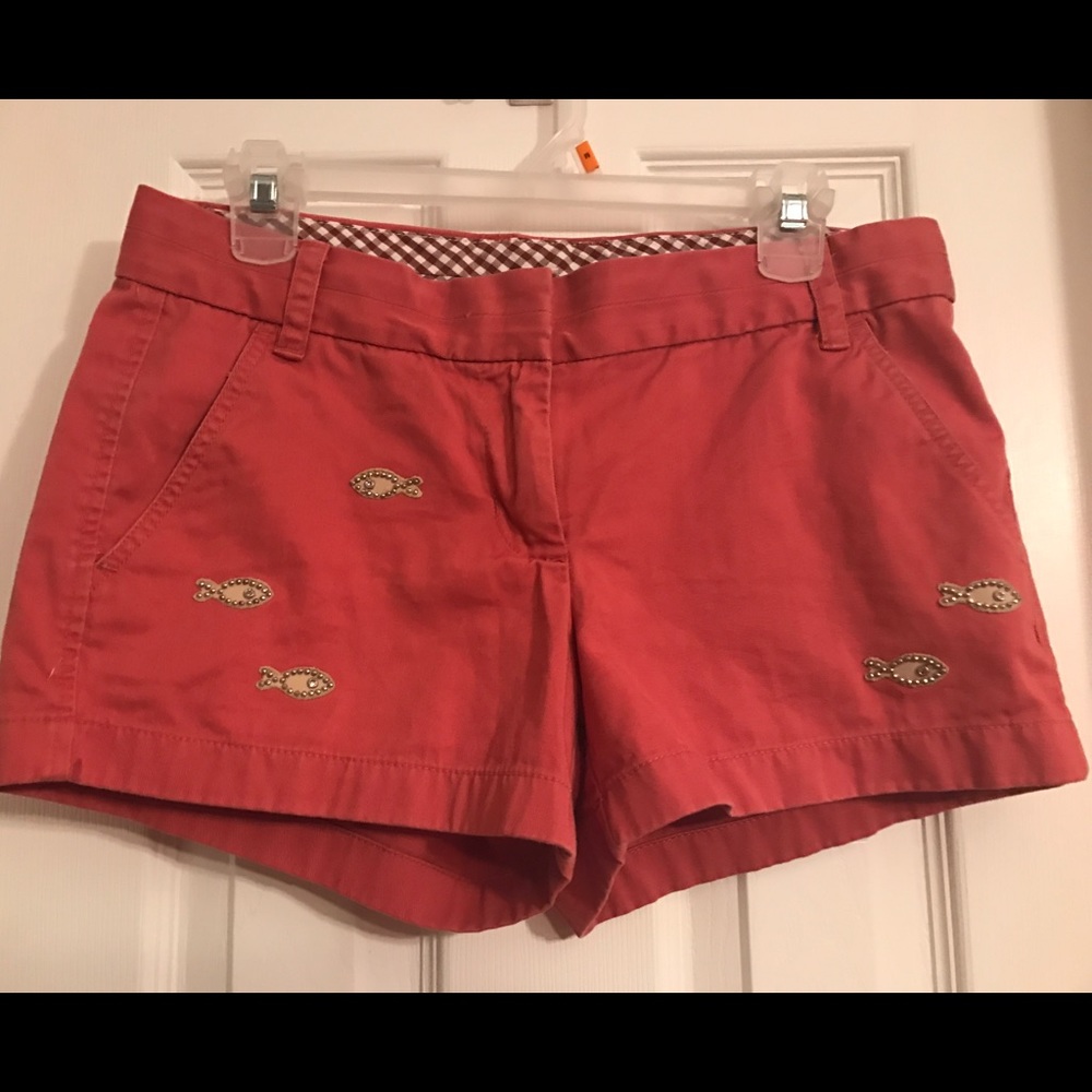 J. Crew embellished chino shorts