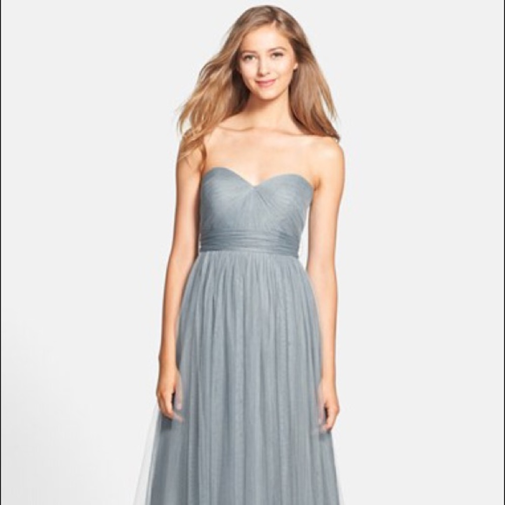 Jenny Yoo Annabelle Mayan Blue Dress