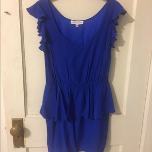 AMANDA UPRICHARD blue silk dress