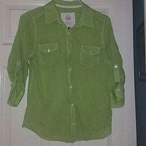 Light Green button down - Large - Fits more like M