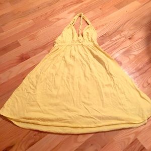 Yellow cross strap sundress