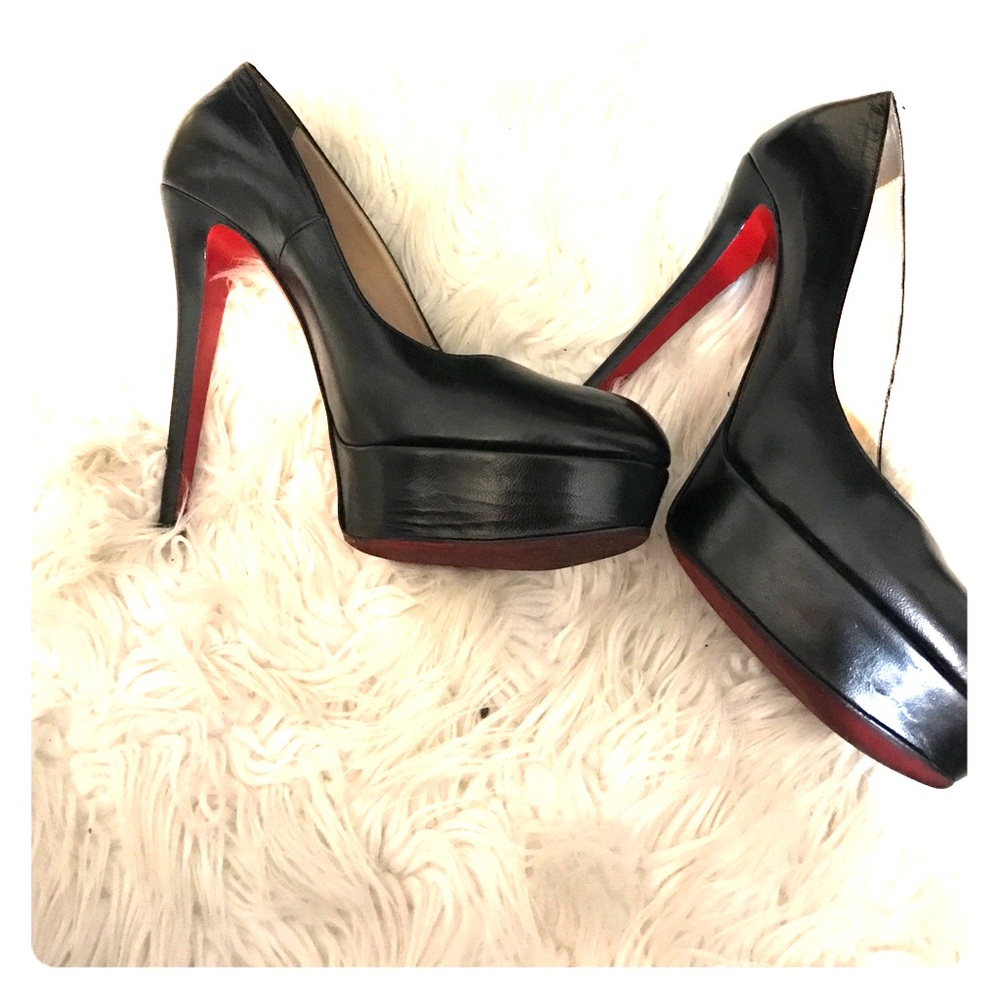 Black leather louboutins!