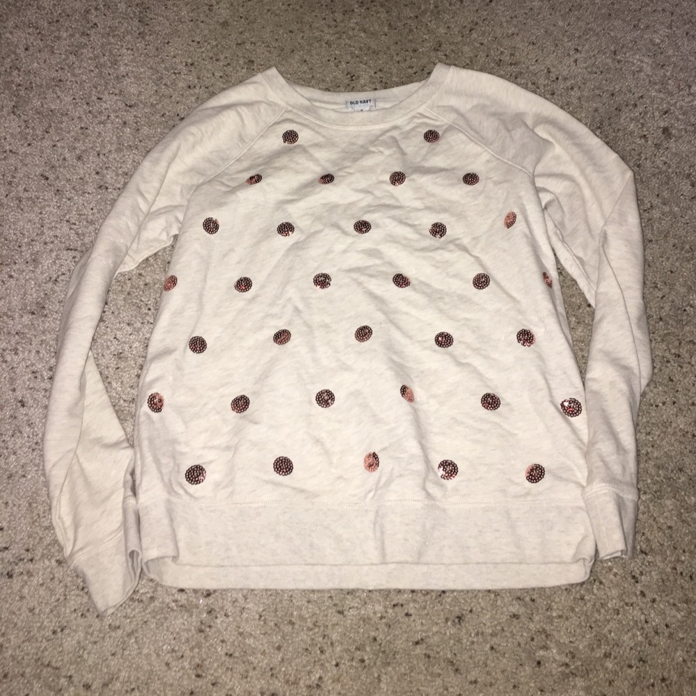 Rose gold sequin shirt