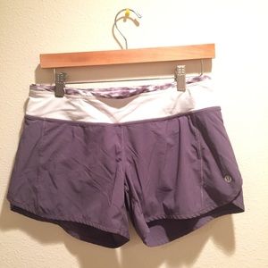 Lululemon Speed Shorts - grey/purple!