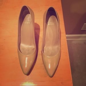Stuart Weitzman platform pumps nude