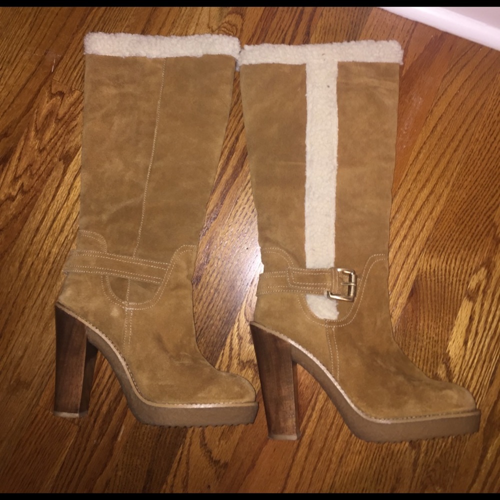 Michael Kors shearling and suade winter boots