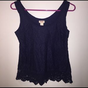 Mossimo Supply Co navy lace tank!
