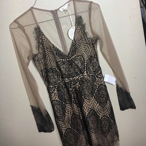 Dresses | For Love And Lemons Look Alike Nude Sheer Dress | Poshmark