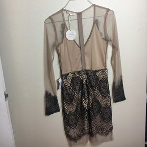 Dresses | For Love And Lemons Look Alike Nude Sheer Dress | Poshmark